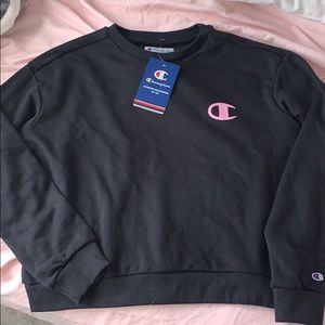 Black/pink detail women’s champion long sleeve
